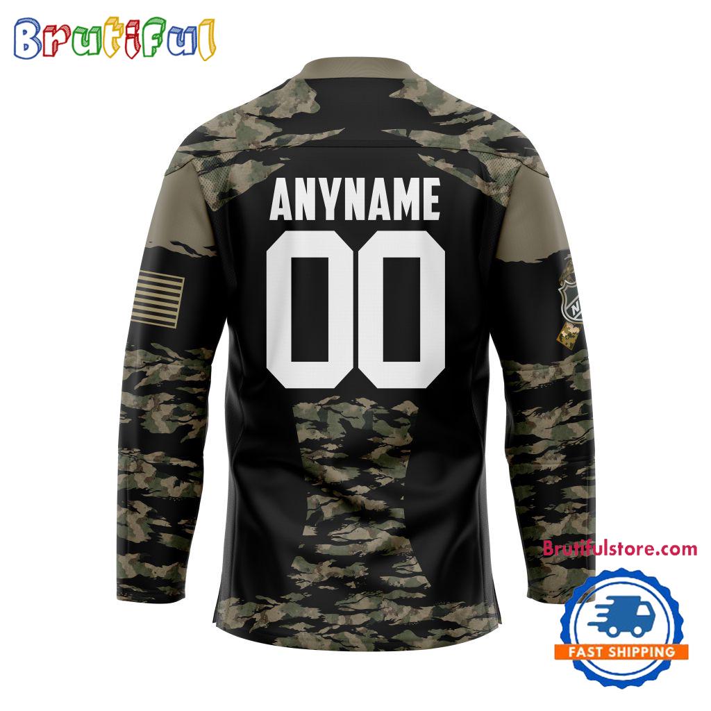 NHL Columbus Blue Jackets Custom Honoring Veterans Camo Hockey Jersey