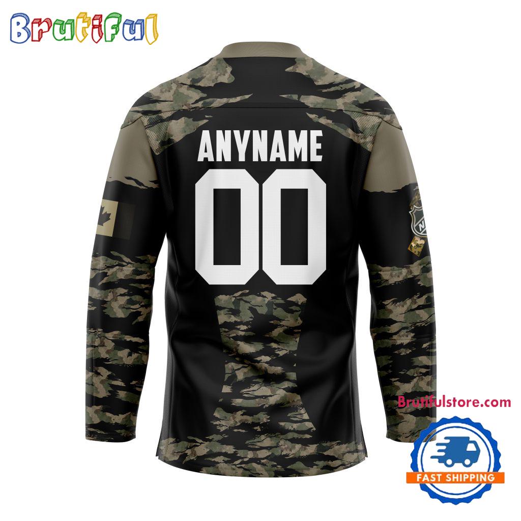 NHL Edmonton Oilers Custom Honoring Veterans Camo Hockey Jersey