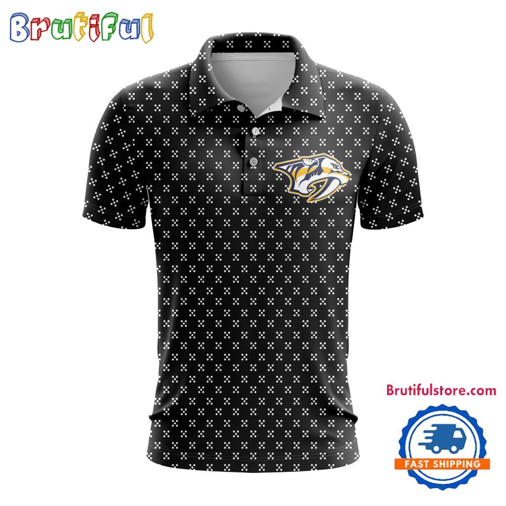NHL Nashville Predators Hockey Team New Design Polo Shirt