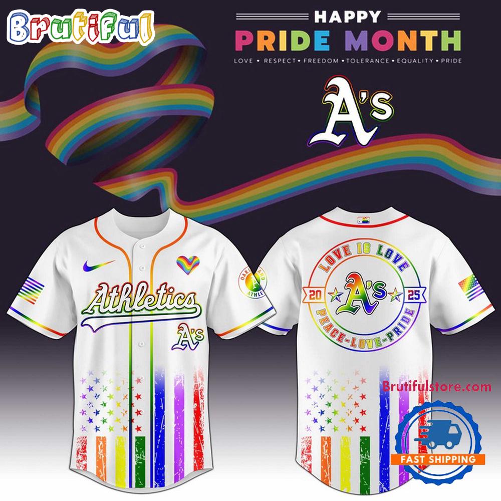 Oakland Athletics 2025 Happy Pride Month Limited Edition Baseball Jersey