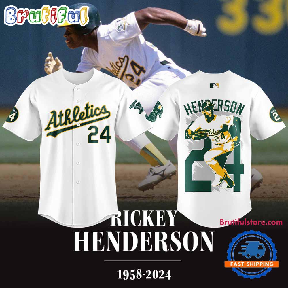 Oakland Athletics’ Rickey Henderson FOREVER 24 Jersey Shirt