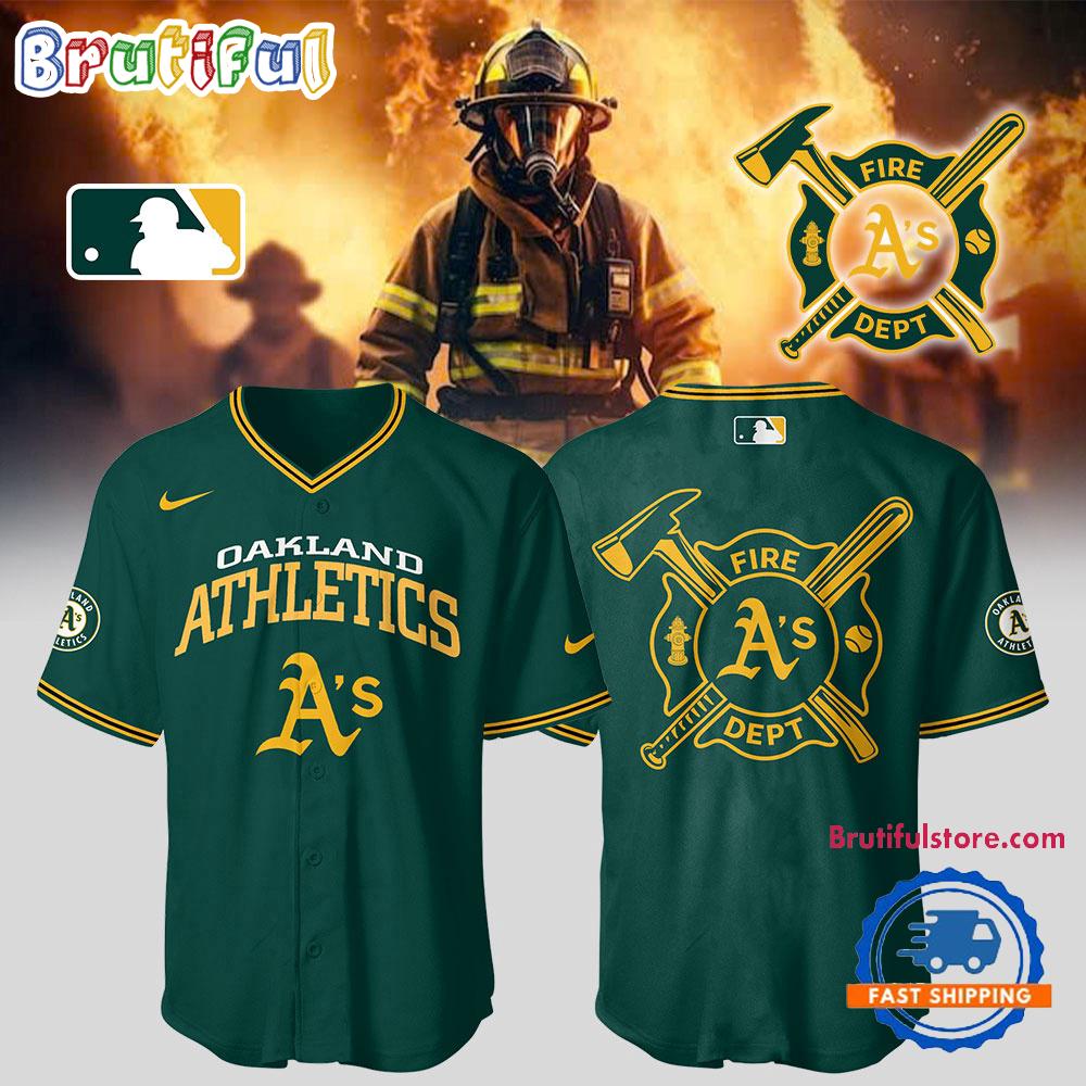 Oakland Athletics x Firefighter Appreciation Night Baseball Jersey