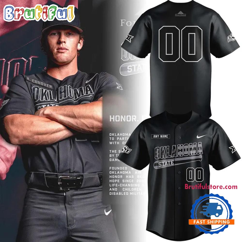Oklahoma State Cowboys Baseball Salute To Service 2026 Limited Edition Classic Black Jersey