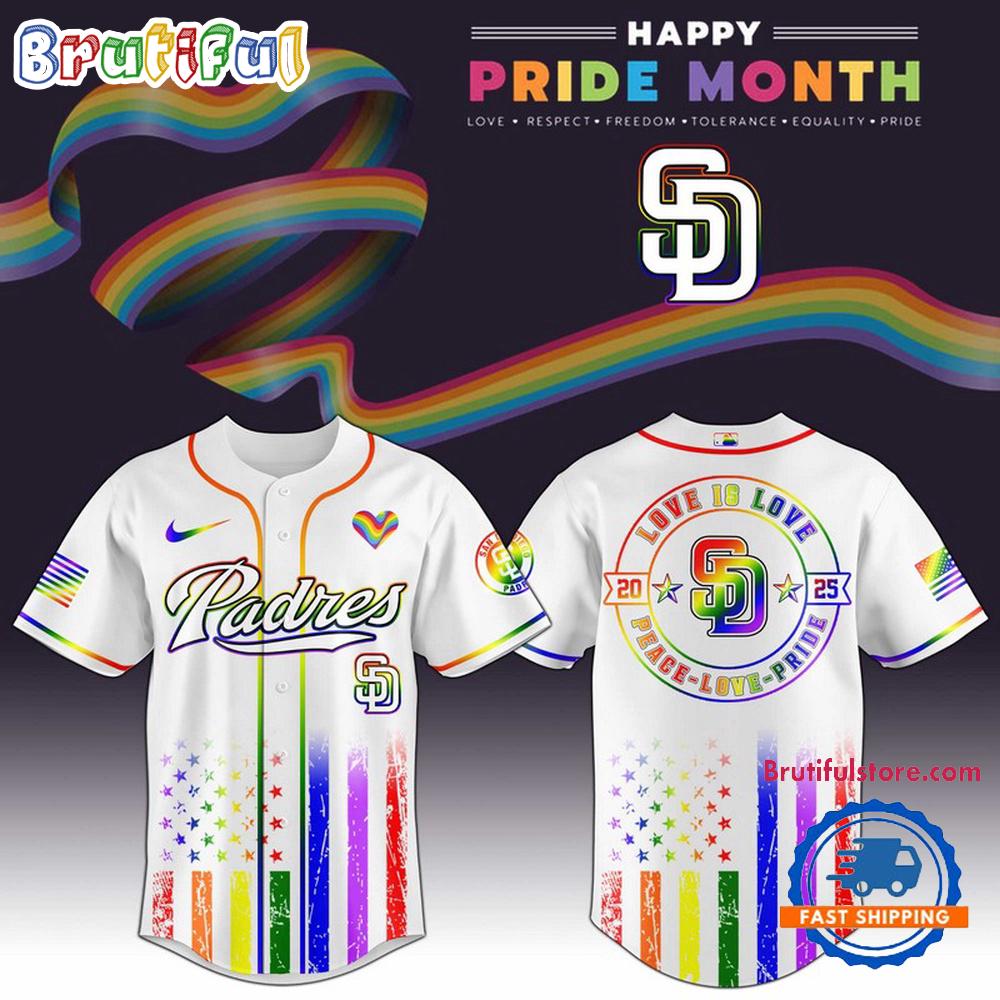 San Diego Padres 2025 Happy Pride Month Limited Edition Baseball Jersey