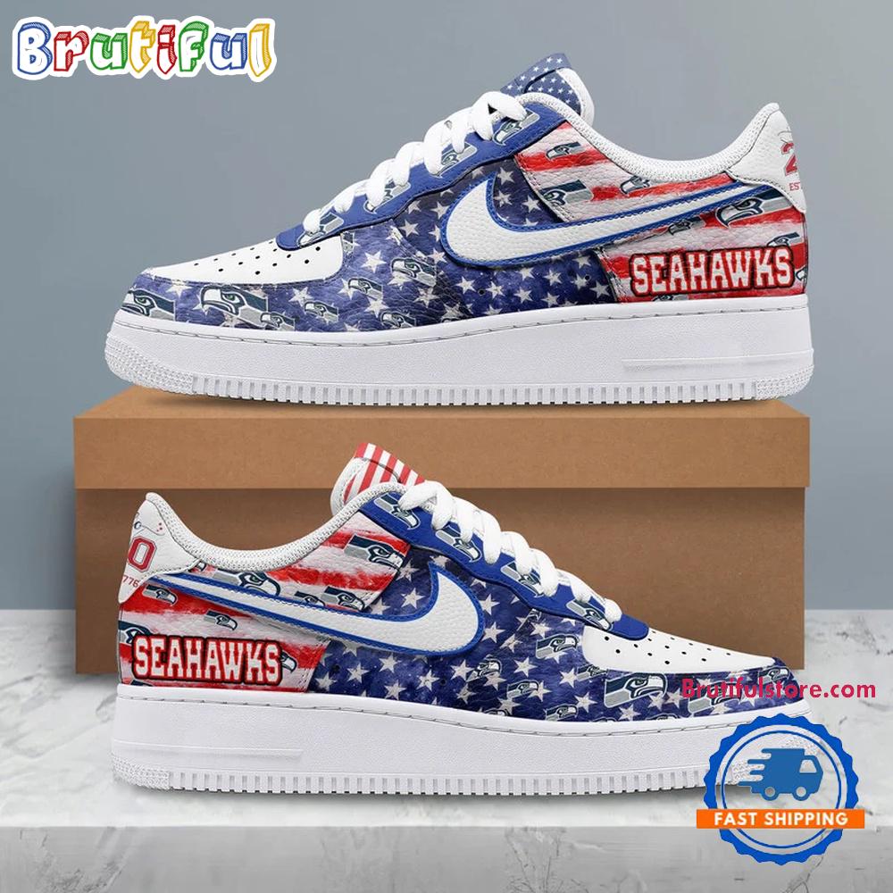 Seattle Seahawks 2026 NFL 250 Years Of America Air Force 1 Shoes Sneaker