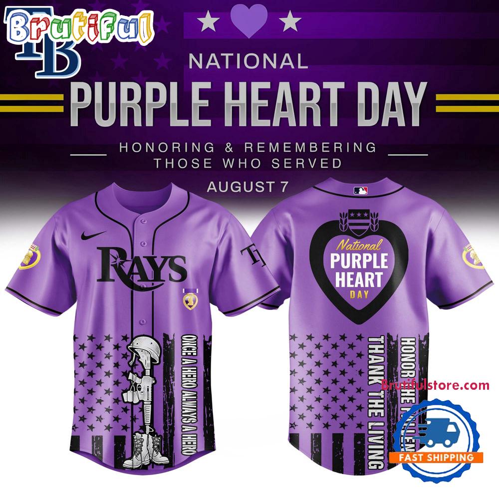 Tampa Bay Rays Purple Heart Day Baseball Jersey