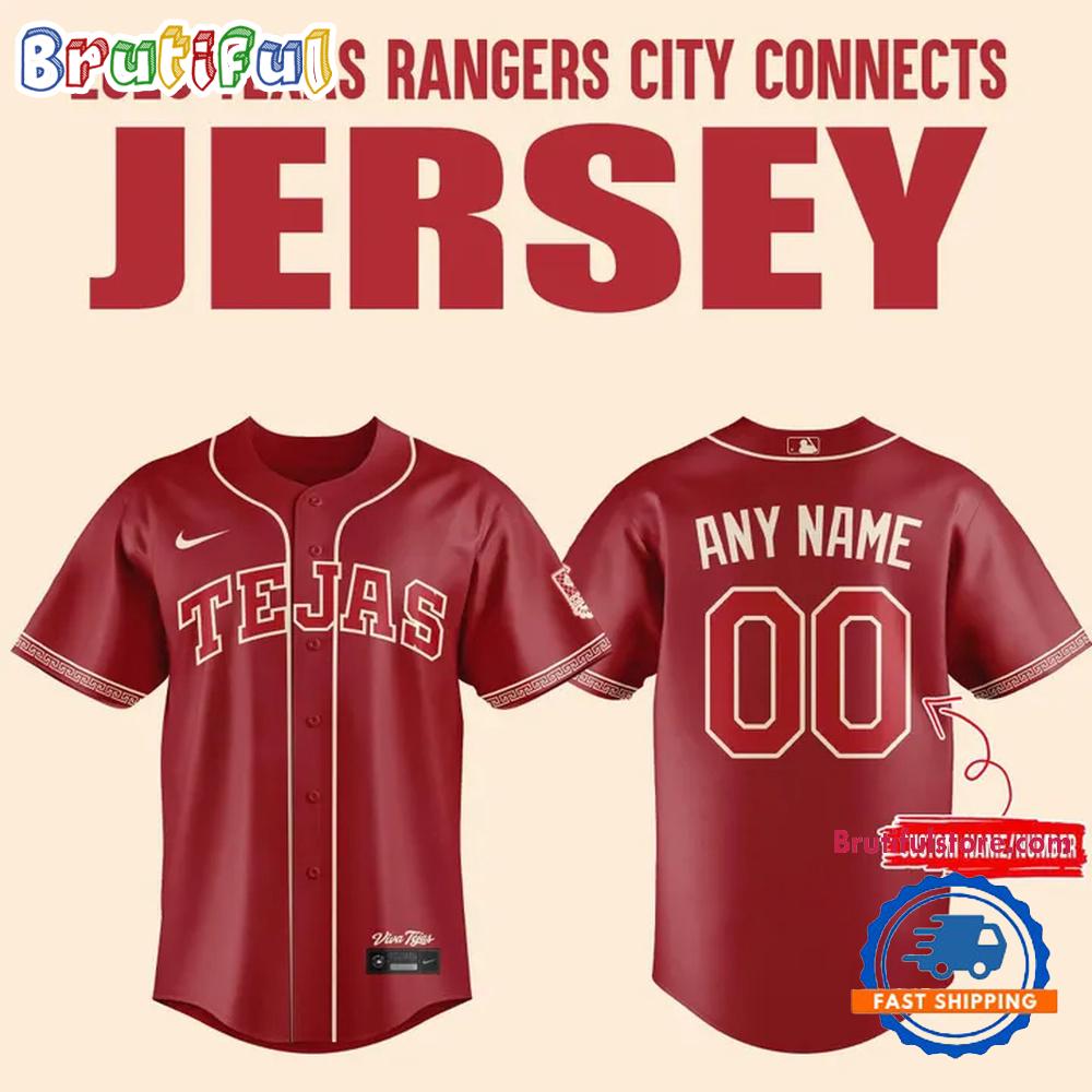 Texas Rangers MLB 2026 City Connect Baseball Jersey