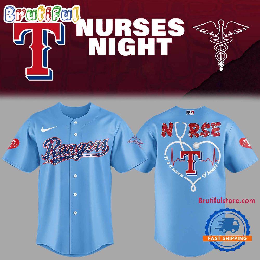 Texas Rangers NURSES NIGHT 2025 3D Print Jersey Shirt