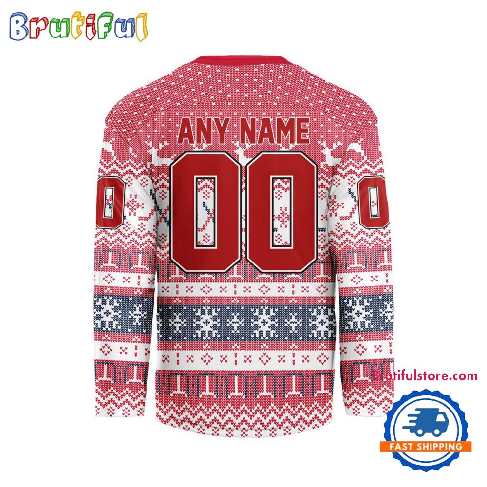 Washington Capitals 2025 NHL Christmas Personalized Hockey Jersey Design
