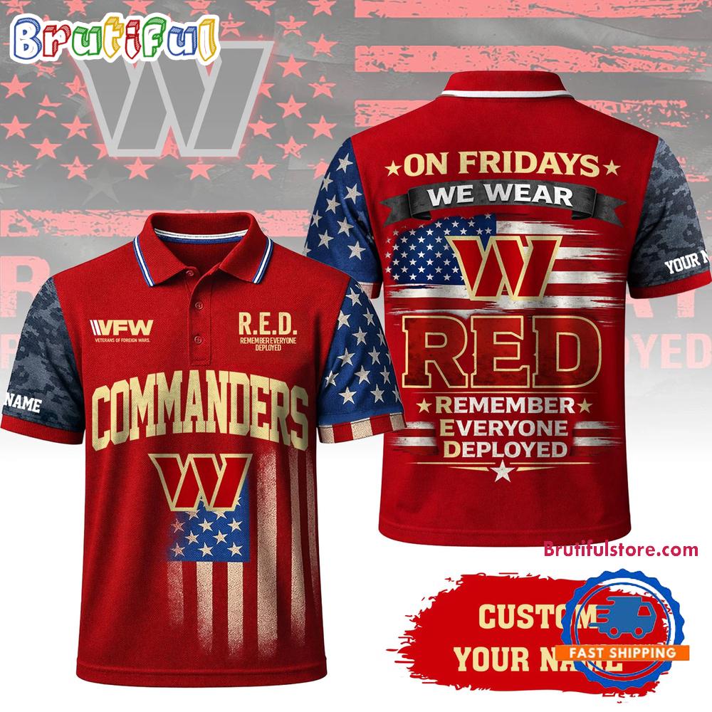 Washington Commanders 2026 NFL Red Friday Limited Edition Polo Shirt